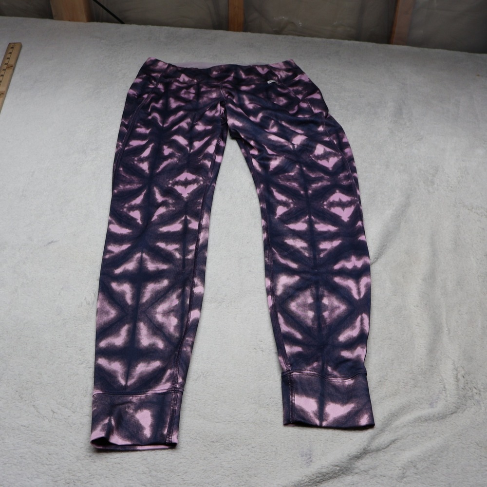 Patagonia Leggings Womens Medium Rose Geometric Capilene 1 Silkweight Yoga 26x30